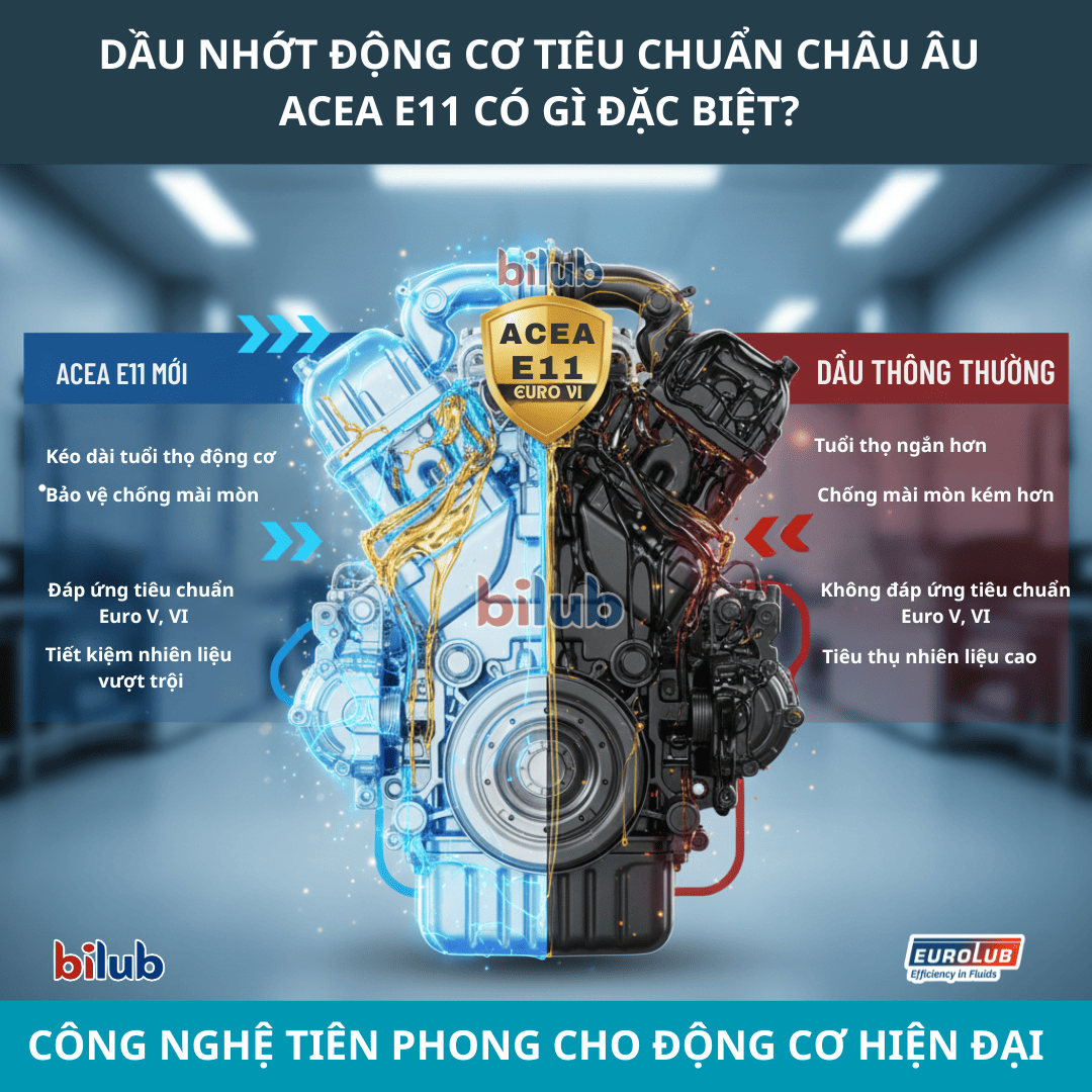 Dầu Nhớt Động Cơ tiêu chuẩn châu Âu ACEA E11 có gì đặc biệt